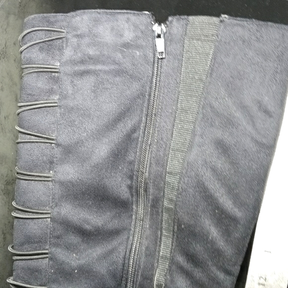 Vintage Inspired Over Knee Boots Featuring Soft Vegan Suede Size 8 - Picture 14 of 16